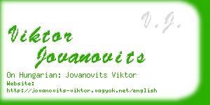 viktor jovanovits business card